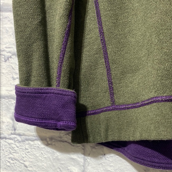 Tommy Bahama Green and Purple Quarter-Zip Sweatshirt - Picture 2 of 12